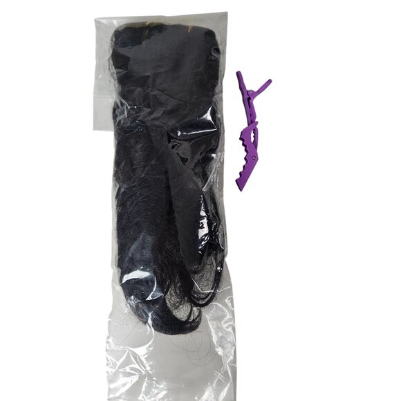 Vigorous Womens 20" Black Synthetic Clip-In Hair Extensions 6pcs Set Long Wavy - Picture 4 of 6